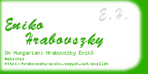 eniko hrabovszky business card