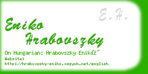 eniko hrabovszky business card